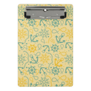 Retro background with anchor, ropes mini clipboard