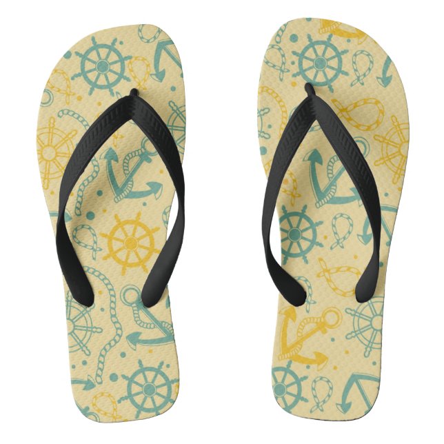 Retro background with anchor, ropes thongs (Footbed)