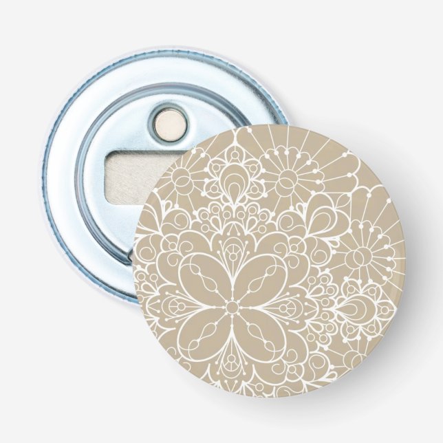 Retro background with lace ornament bottle opener (Front)
