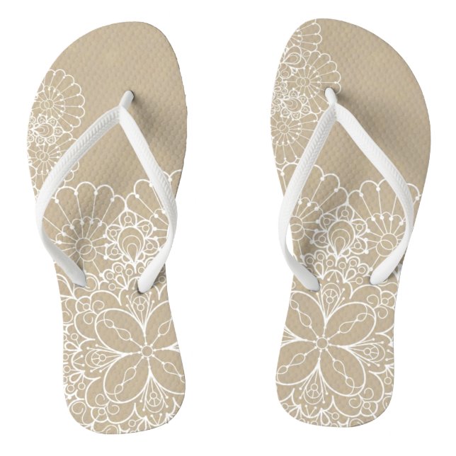 Retro background with lace ornament thongs (Footbed)