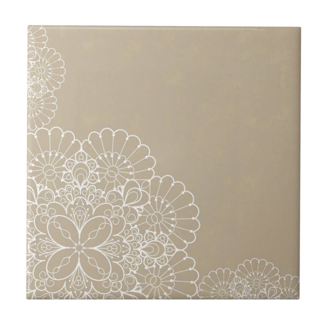 Retro background with lace ornament tile (Front)