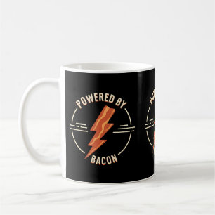 Retro Bacon Lover Funny Food Design with Lightning Coffee Mug