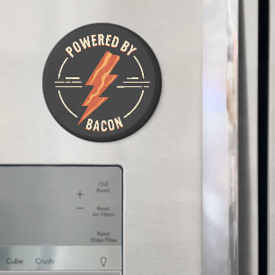 Retro Bacon Lover Funny Food Design with Lightning Magnet