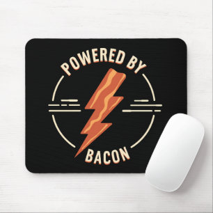 Retro Bacon Lover Funny Food Design with Lightning Mouse Pad