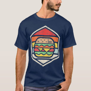 Retro Badge Burger Junk Food T-Shirt