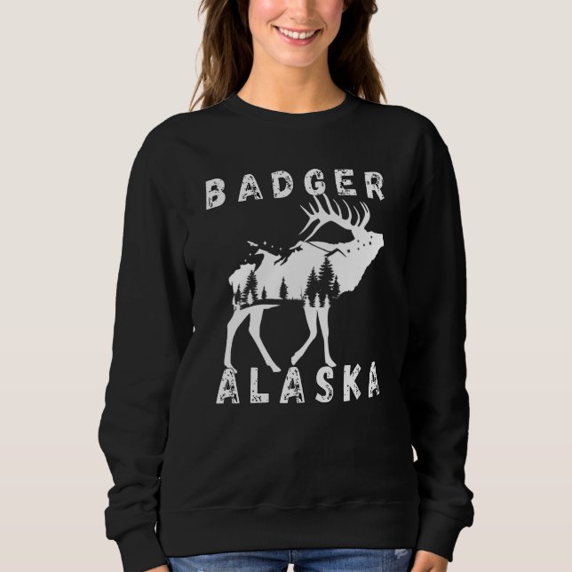 Retro Badger Alaska Apparel Souvenir Sweatshirt (Front)