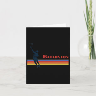 Retro Badminton 70s And 80s Party  Card