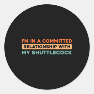 Retro Badminton Court Team Racquet - Vintage Shutt Classic Round Sticker