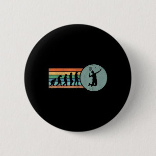 Retro Badminton Evolution Shuttle Vintage Badminto 6 Cm Round Badge
