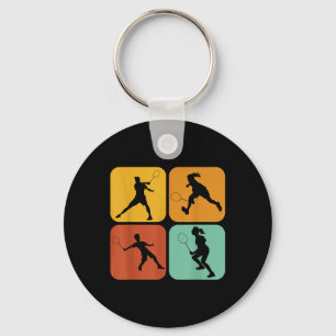 Retro Badminton I Racket I Shuttle I Badminton  Key Ring