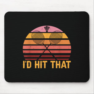 Retro Badminton Id Hit That Mouse Pad