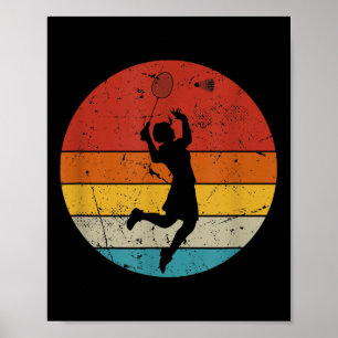 Retro Badminton Lover Poster