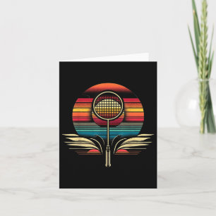 Retro Badminton Night Glow Card