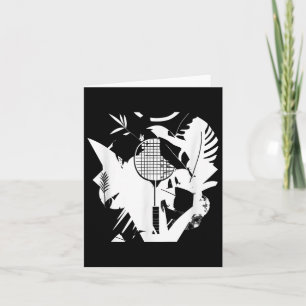 Retro Badminton Racket Shuttle Player Card
