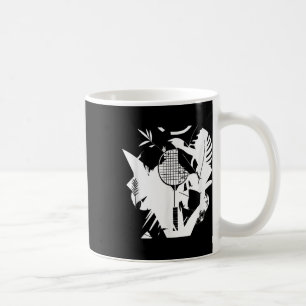 Retro Badminton Racket Shuttle Player  Coffee Mug