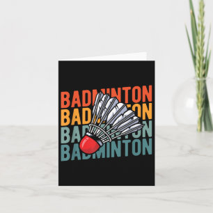 Retro Badminton Racket Team - Player Vintage Shutt Card