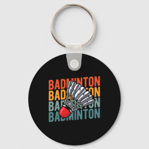 Retro Badminton Racket Team - Player Vintage Shutt Key Ring