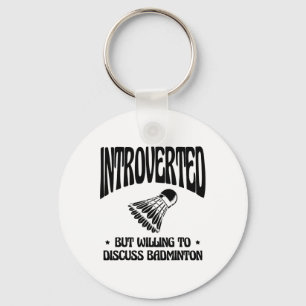 Retro Badminton Shuttle Racket Key Ring
