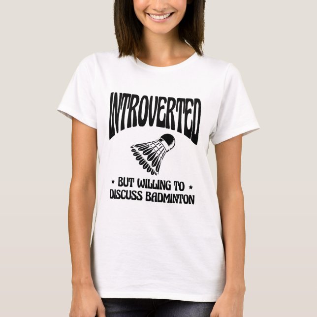Retro Badminton Shuttle Racket  T-Shirt (Front)