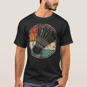 Retro Badminton Shuttlecock Graphic For Men Women T-Shirt