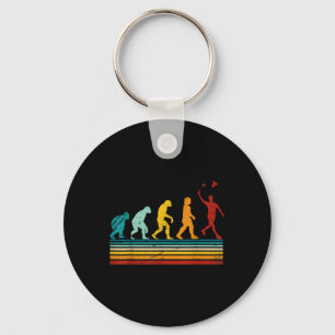 Retro Badminton With Shuttle Evolution Darwin  Key Ring
