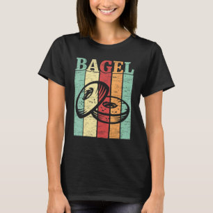 Retro Bagels Food Foodie Bread Jewish T-Shirt