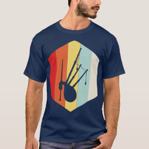 Retro Bagpipe Silhouette T-Shirt