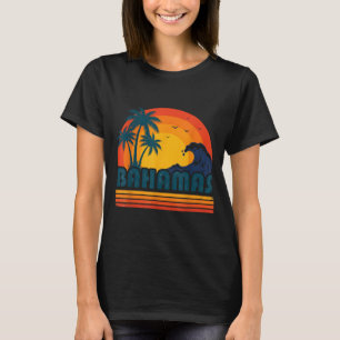 Retro Bahamas Beach Summer Vacation Sunset 70s 80s T-Shirt