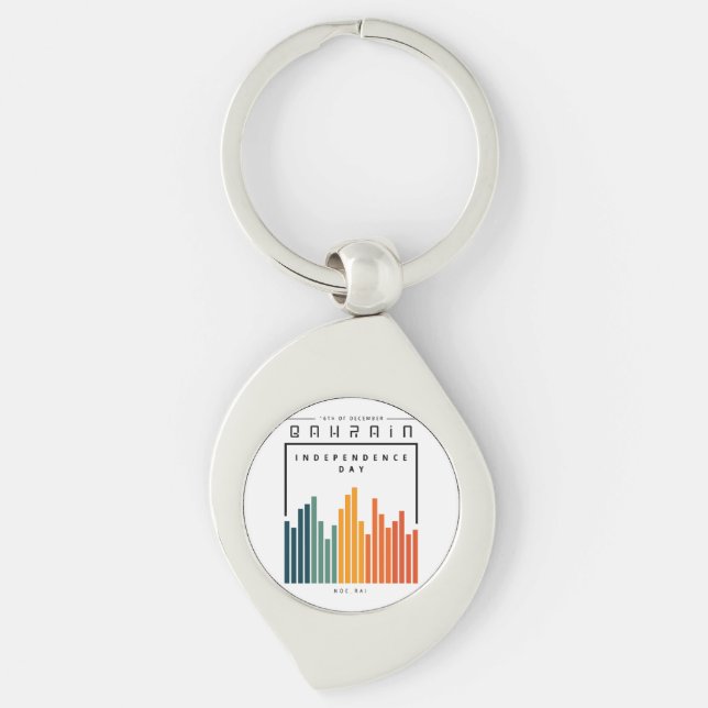 Retro bahrain  key ring (Front)