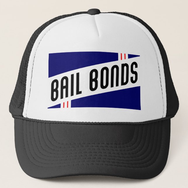 retro bail bonds trucker hat (Front)
