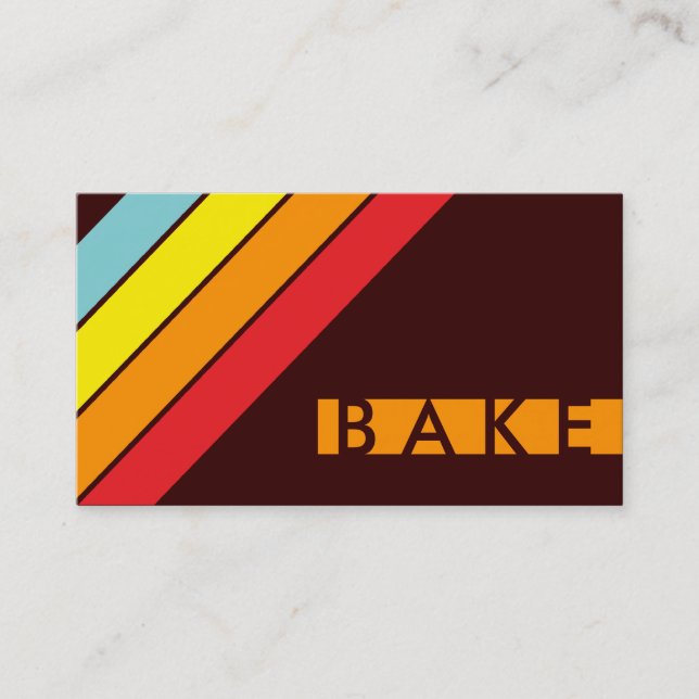 retro BAKE Business Card (Front)