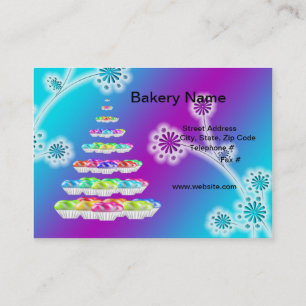 Retro Bakery/Cupcakes 3.5" x 2" (Chubby) Business Card