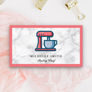 Retro Bakery Red Stand Mixer Pastry Cake Baker Business Card