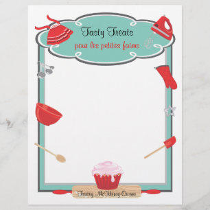 Retro baking and cooking Flyer Letterhead