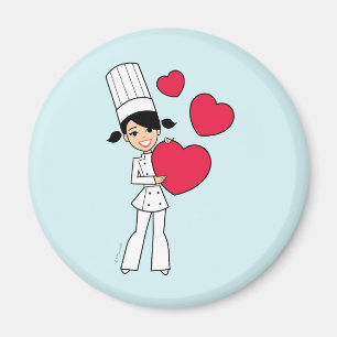 Retro Baking Girl Magnet