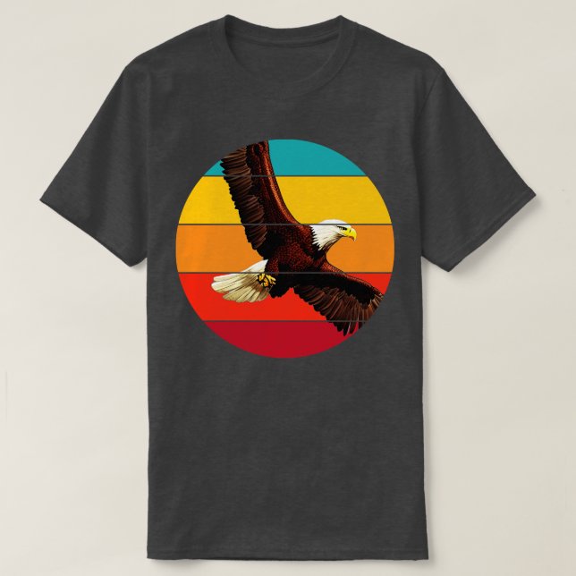 Retro Bald Eagle T-Shirt (Design Front)