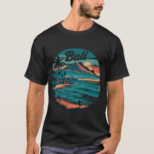 Retro Bali Travel – Sunset Beach & Ocean T-Shirt