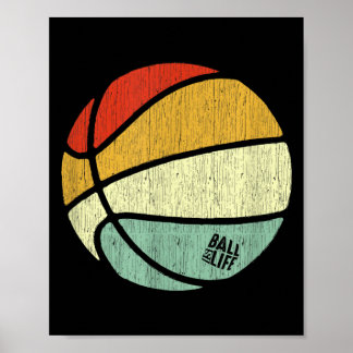 Retro Ball Vintage Basball Poster