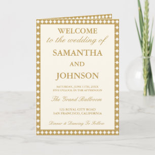 Retro Ballroom Vintage Ivory Wedding Program