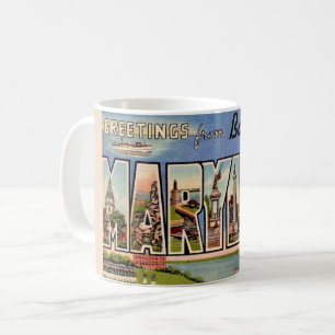 Retro Baltimore Maryland Greeting Mug
