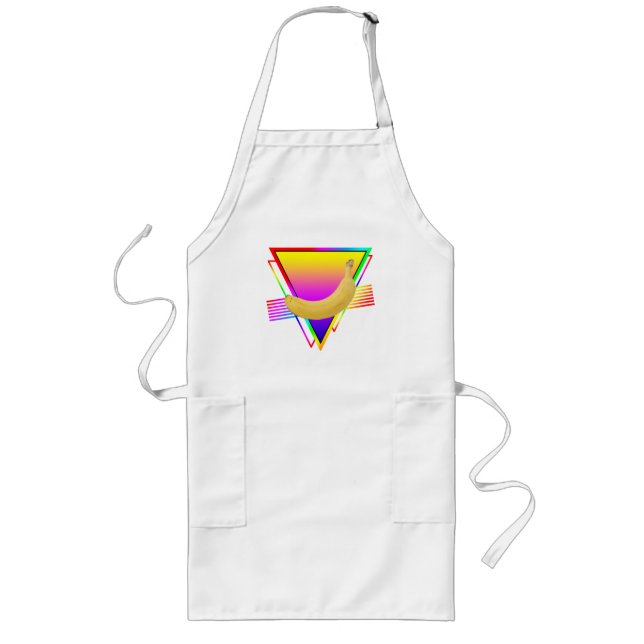 Retro Banana Fruit Long Apron (Front)