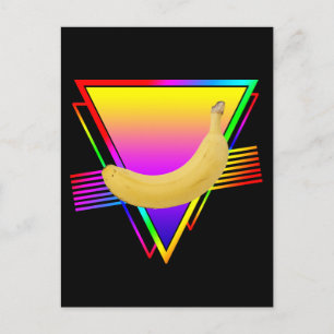 Retro Banana Fruit Postcard