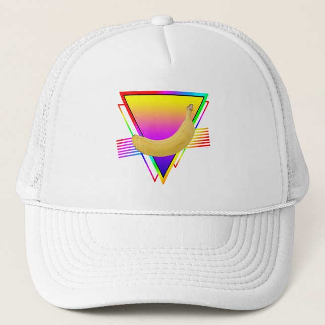 Retro Banana Fruit Trucker Hat (Front)