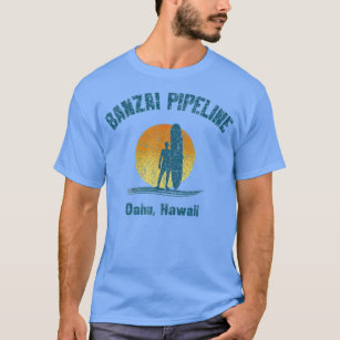 Retro Banzai Pipeline Surfer  Oahu Hawaii  T-Shirt