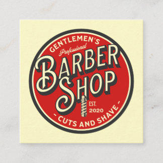 Retro Barbershop Business Card