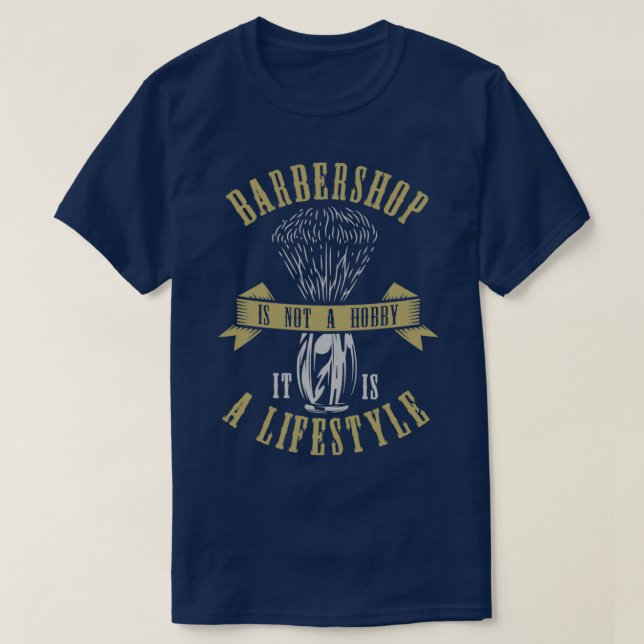 RETRO BARBERSHOP LIFESTYLE T SHIRT TEE SWEATER HOO (Design Front)