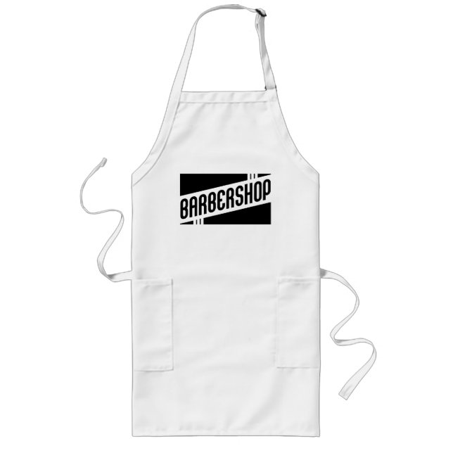 retro barbershop long apron (Front)