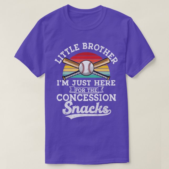 Retro Baseball brother Im Just Here for Concession T-Shirt (Design Front)