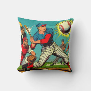 Retro Baseball Comics Cushion