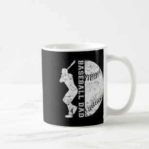 Retro Baseball Dad Happy Fathers Day For Men Sport Coffee Mug